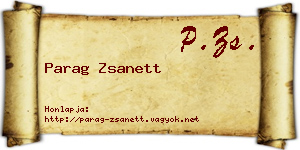 Parag Zsanett névjegykártya